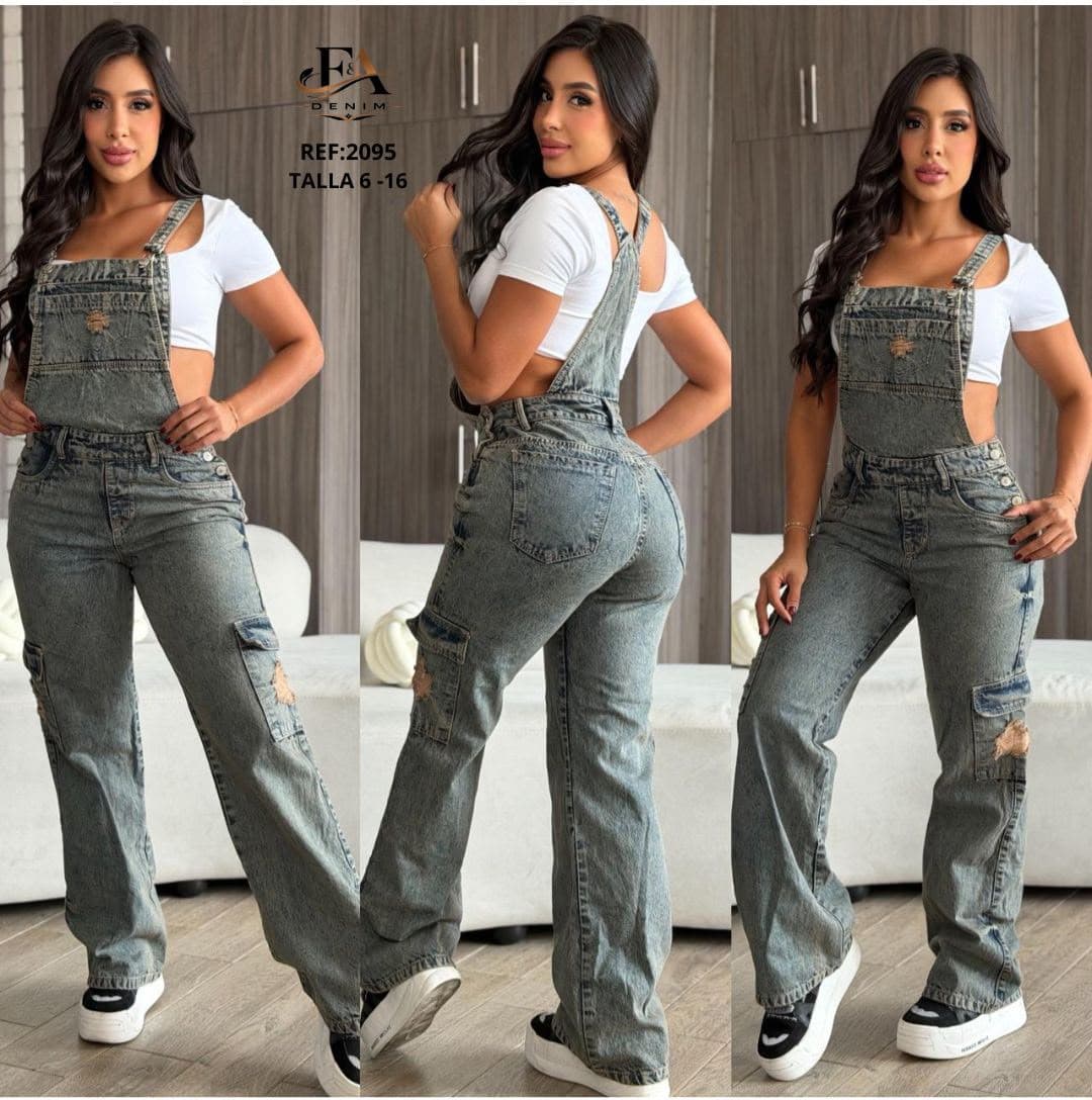 JEANS OVEROL MUJER