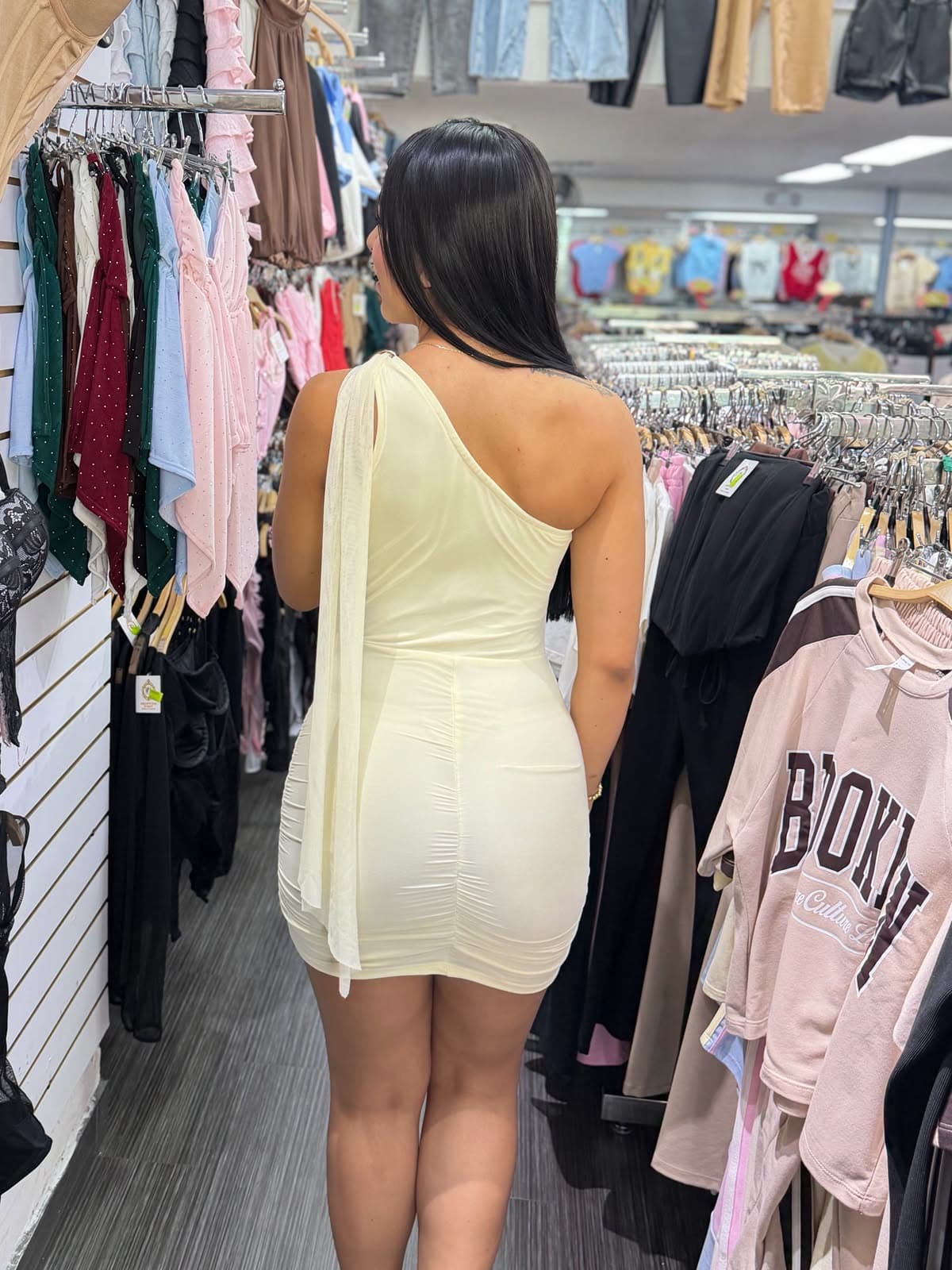 VESTIDO MINI DRAPEADO